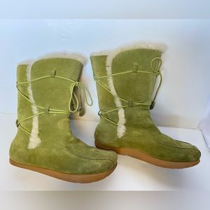 EARTH suede leather tall winter boots